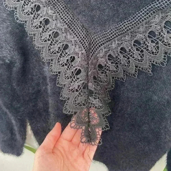 VICI Lace Overlay Eyelash Sweater - Picture 3 of 6